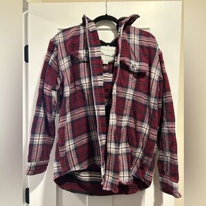 American Eagle Outfitters Red and Blue Plaid Jacket